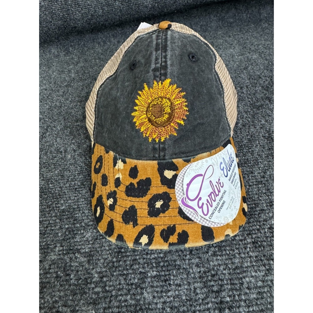 Infinity Her Women Sunflower Mesh Back Hat Adjustable Headwear Outdoors Ponytail